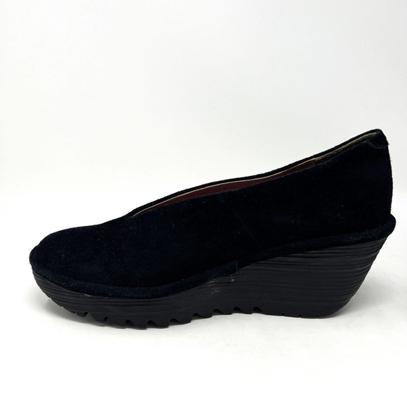 Fly London Black Wedges - Picture 7 of 10